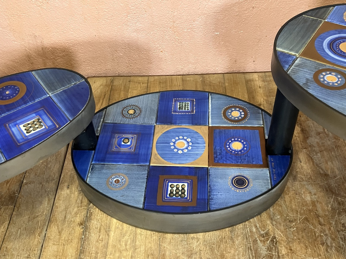 Georges Pelletier For La Roue Vallauris Modular Coffee Table-photo-3