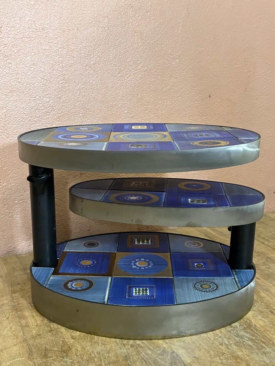 Georges Pelletier For La Roue Vallauris Modular Coffee Table-photo-7