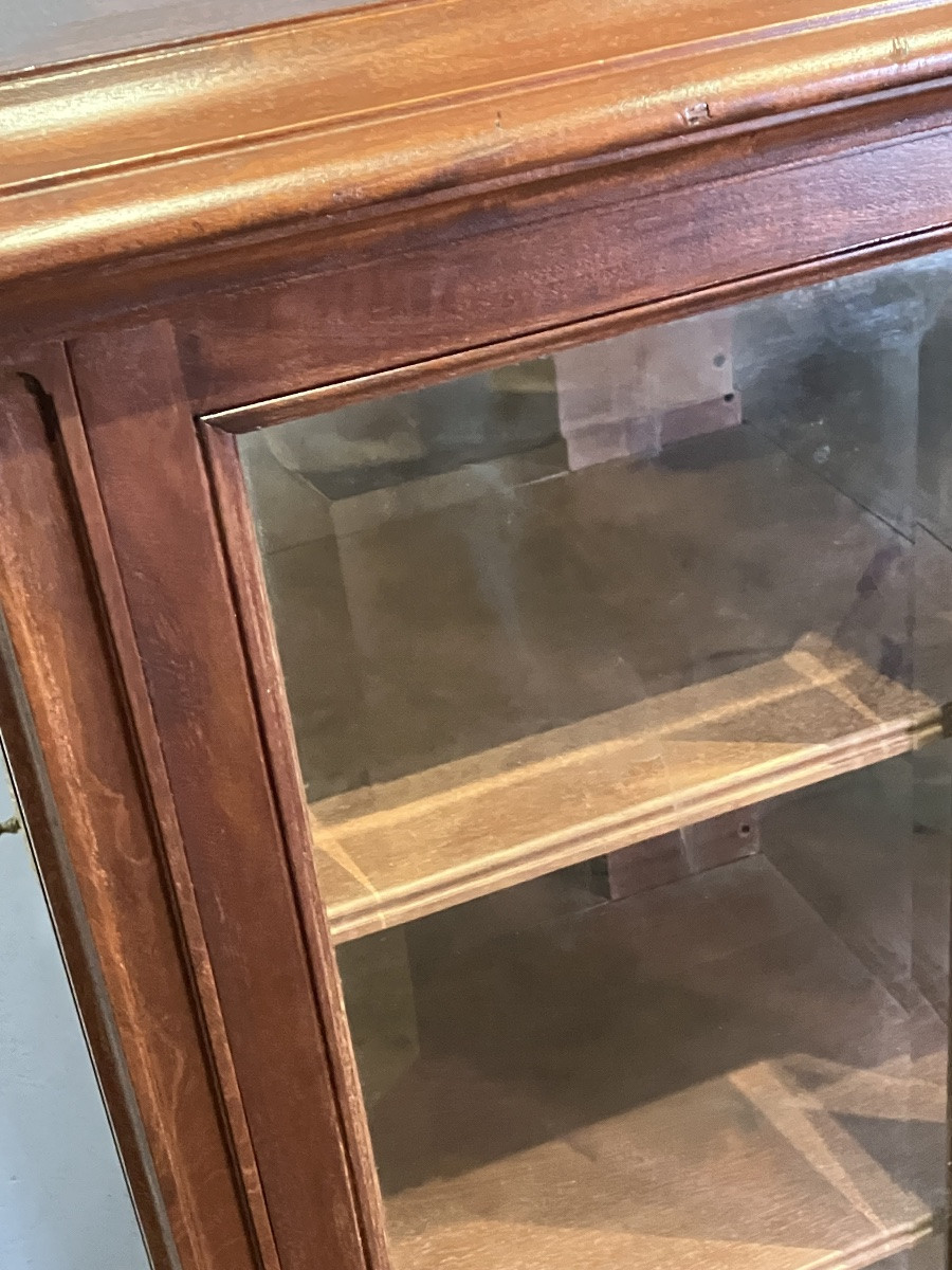 Terquem Paris Bookcase In Mahogany With Beveled Glass -photo-3