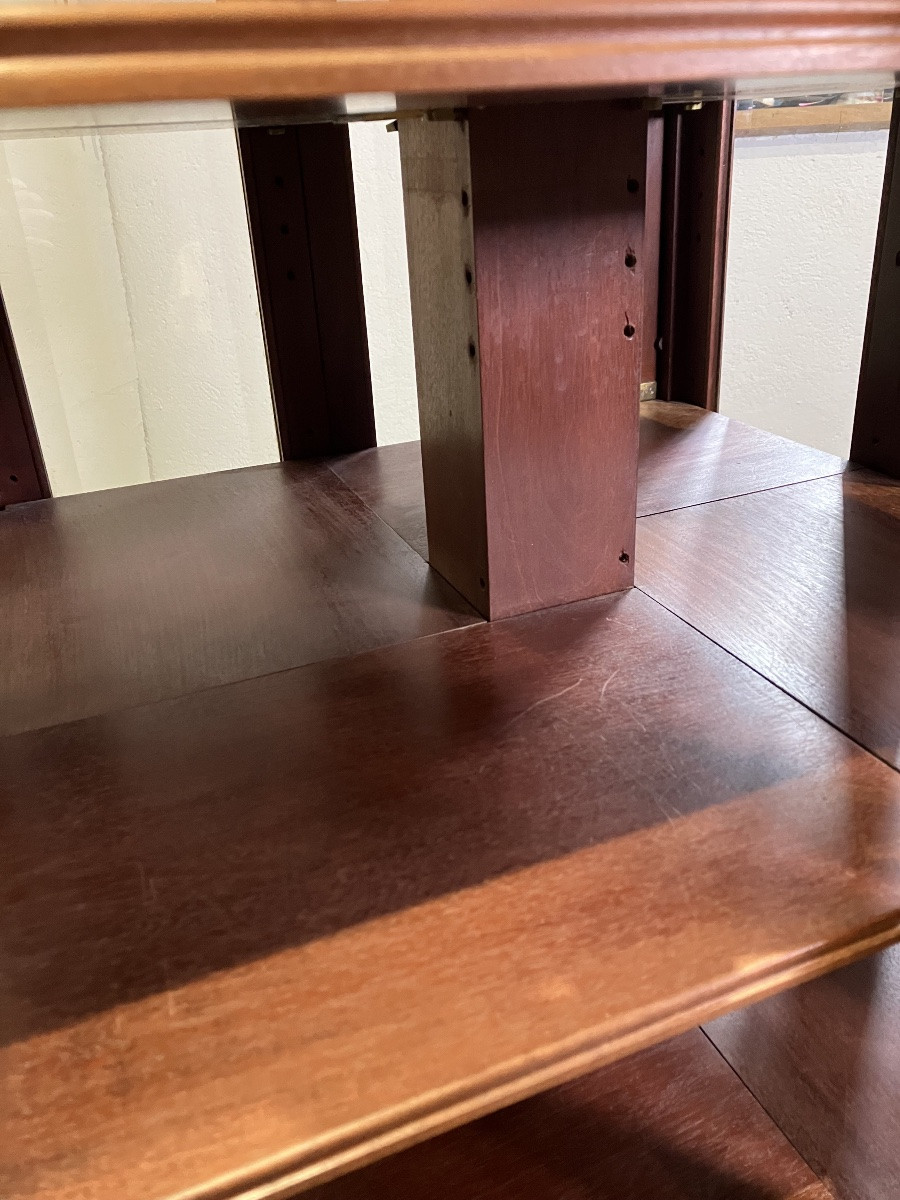 Terquem Paris Bookcase In Mahogany With Beveled Glass -photo-4