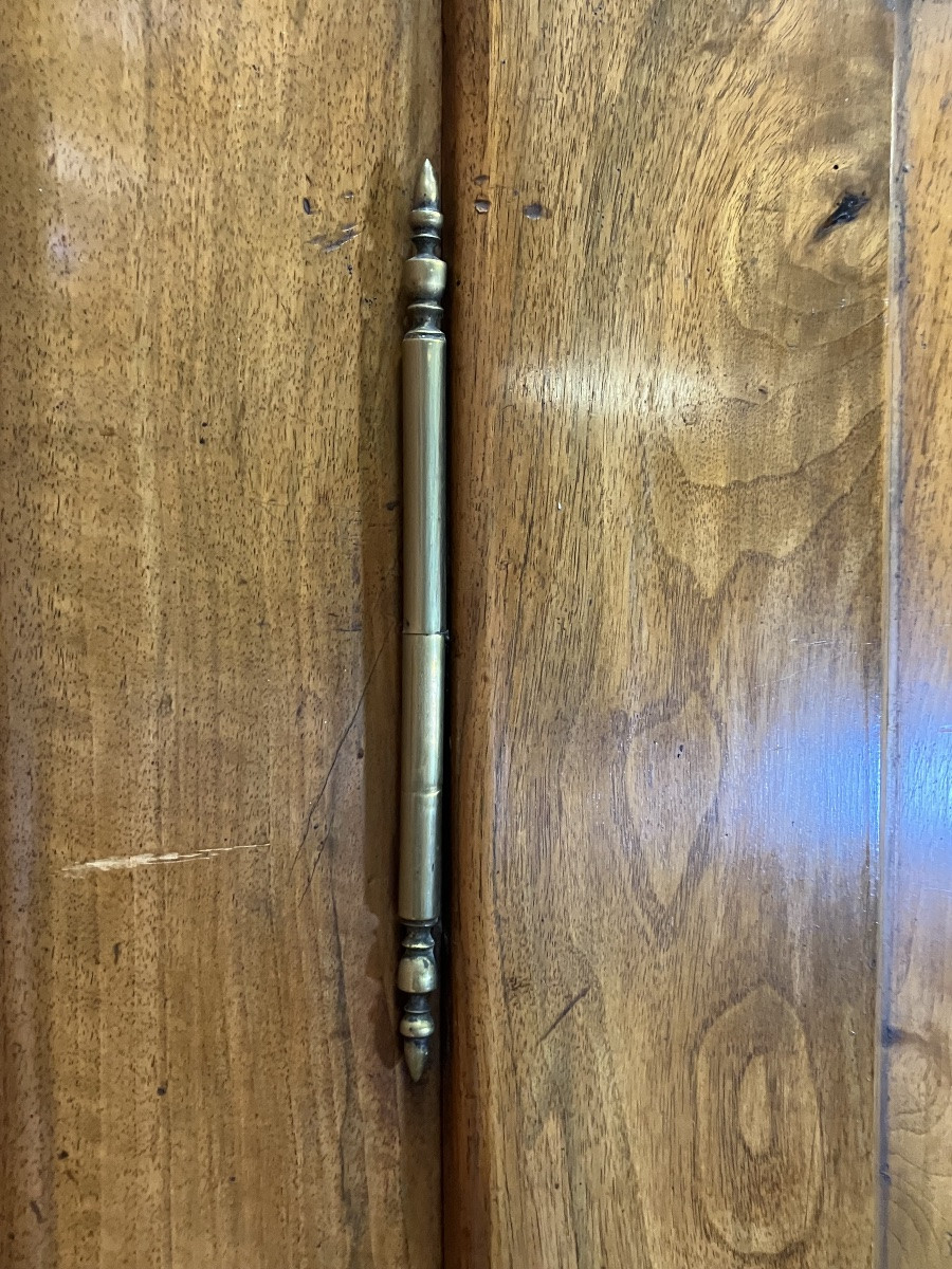 Alsace Armoire en noyer 2m10 de haut à 12 panneaux époque 19ème montage à clavettes Alsacienne-photo-5