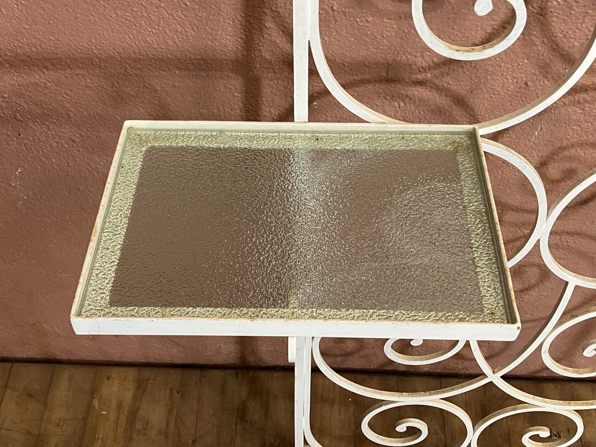 Tête de lit en fer forgé années 50 pour literie 160 cm-photo-2