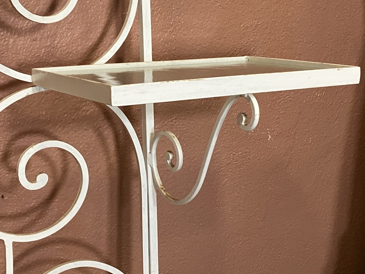 Tête de lit en fer forgé années 50 pour literie 160 cm-photo-1