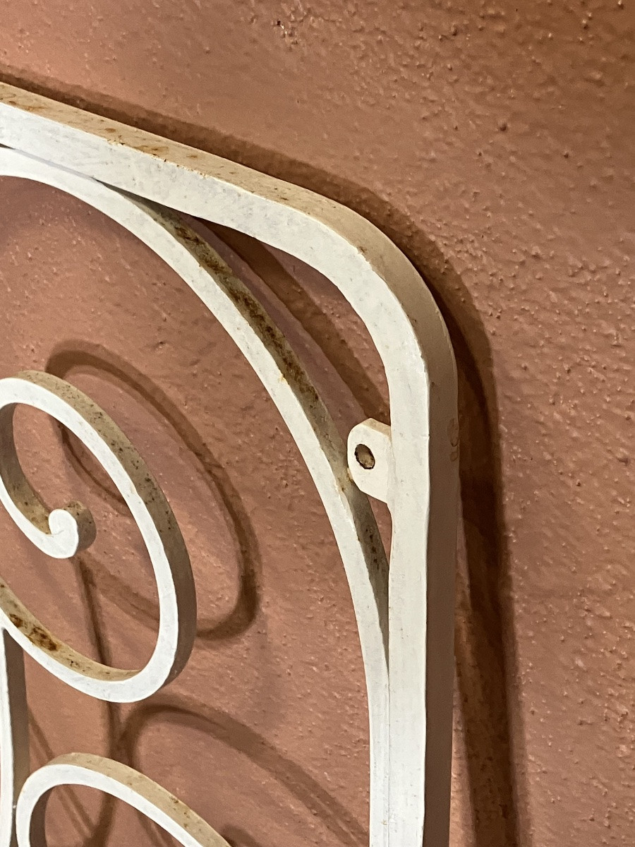 Tête de lit en fer forgé années 50 pour literie 160 cm-photo-3