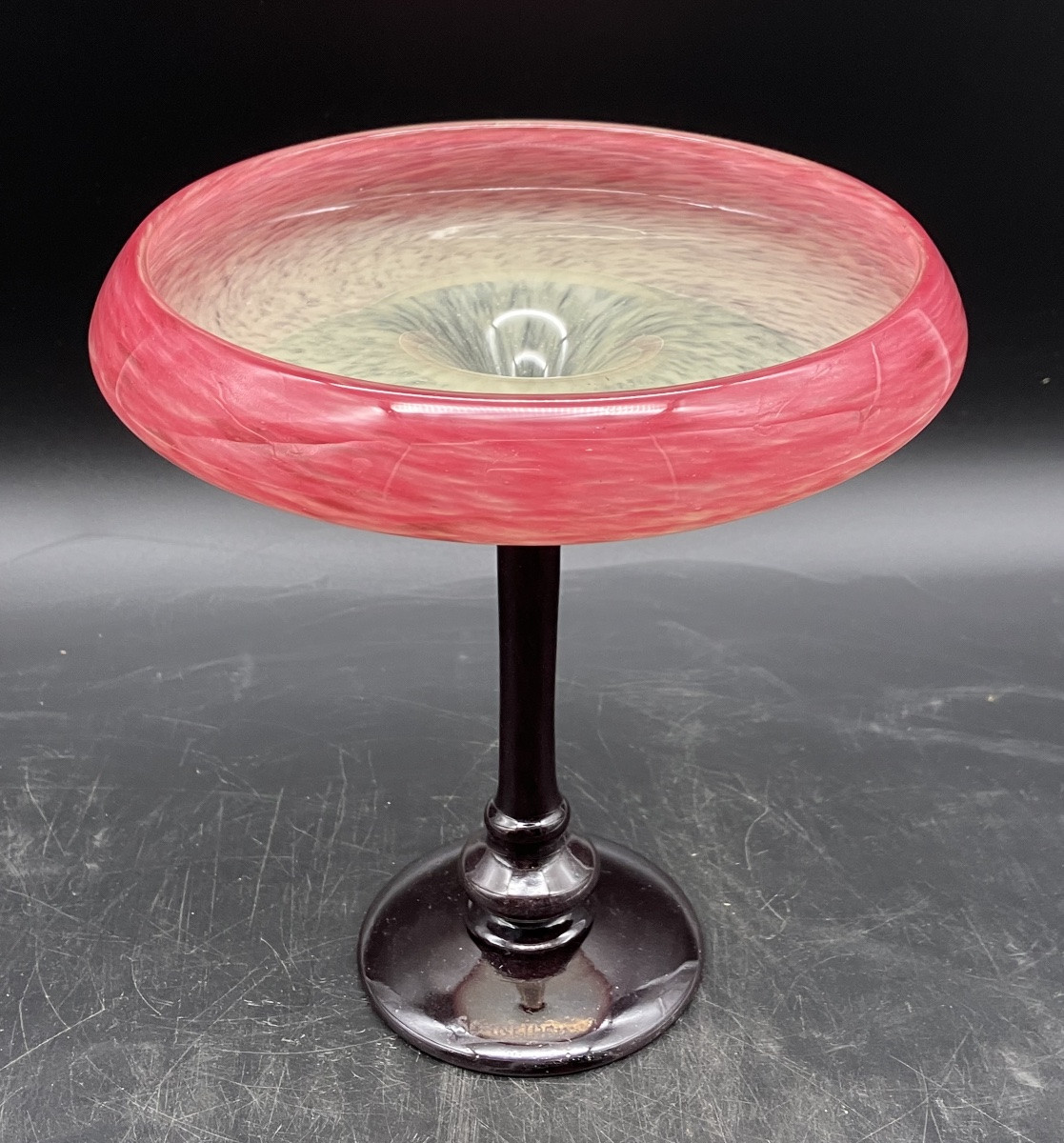 Charles Schneider coupe bijou  art déco verre-photo-5