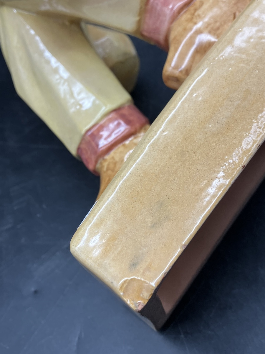 Emile Just Bachelet For Henriot Quimper, Fisherman Of Douarnenez In Earthenware, 1930-photo-6