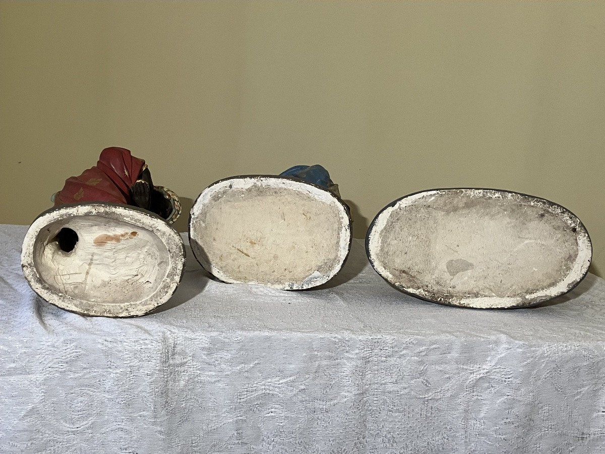 Raffl Paris Large Nativity Figures The Three Wise Men In Polychrome Plaster Santons-photo-5