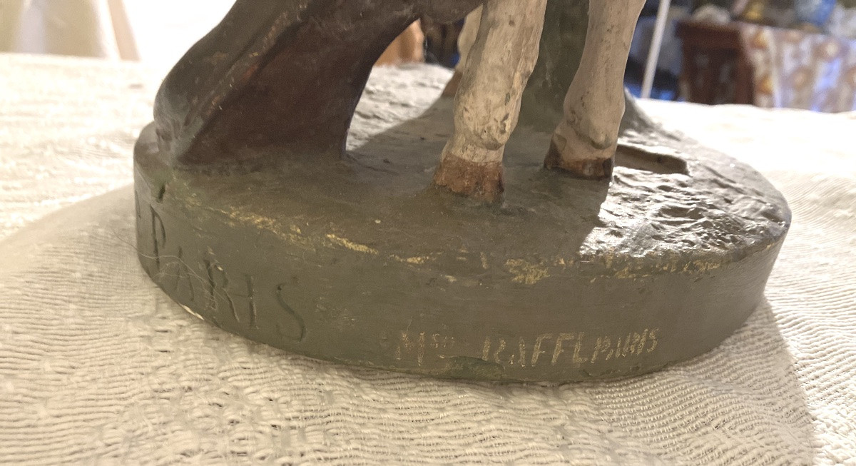 Raffl Paris Grands Personnages de crèche Les bergers  en plâtre polychrome Santons Noël-photo-6