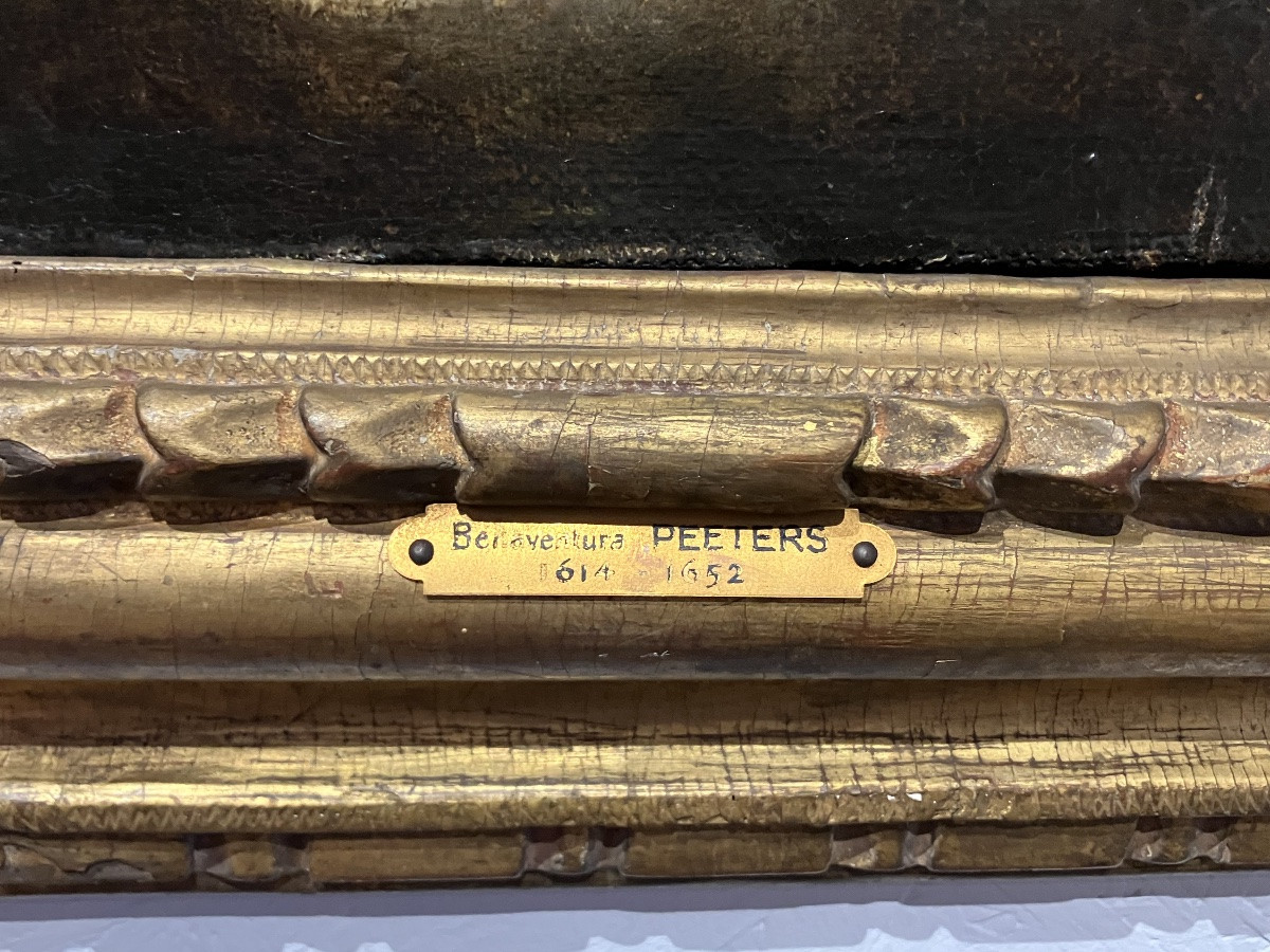 Benaventura Peeters Bateaux au large du port de Rotterdam Marine 17ème-photo-1