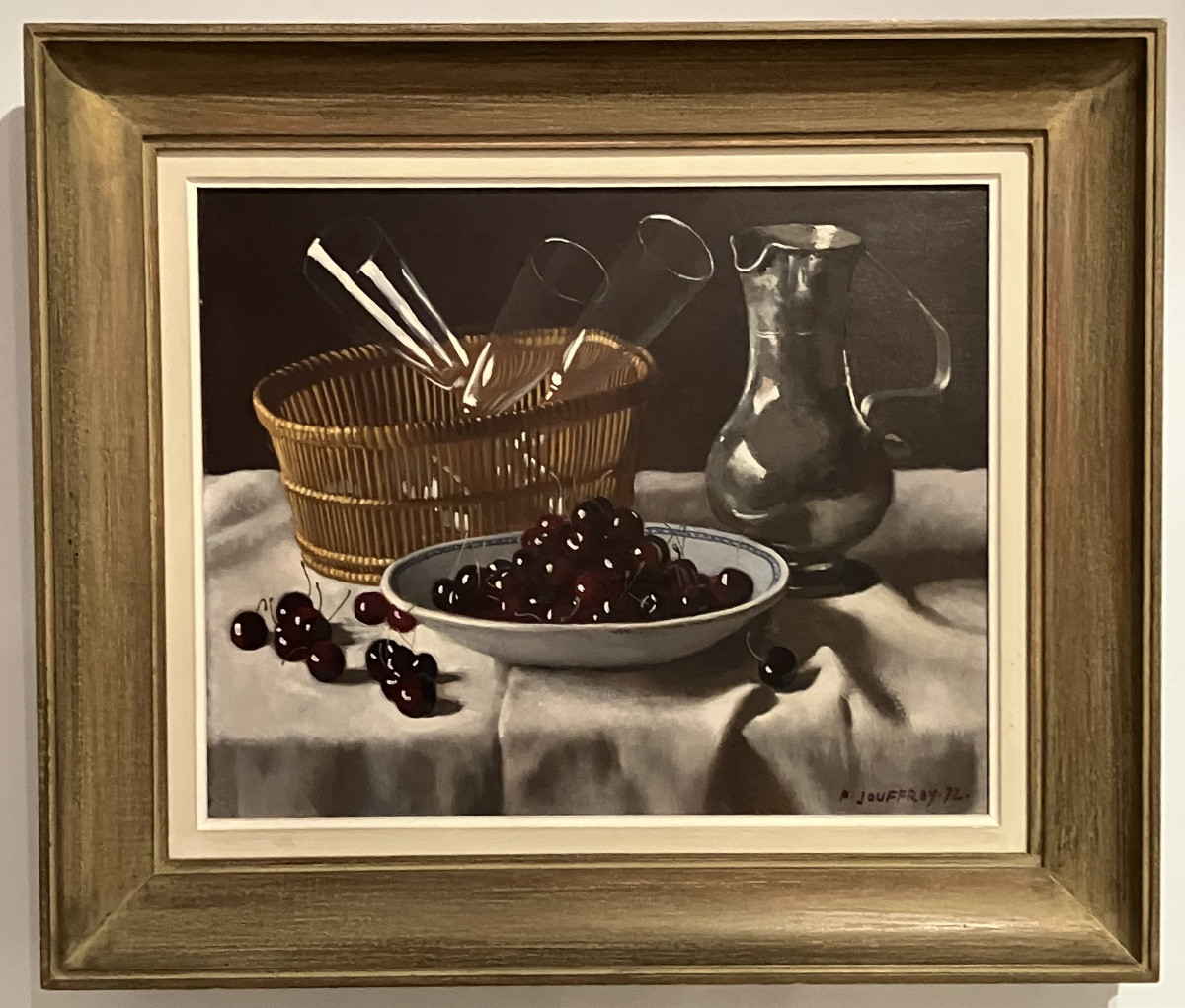 Pierre Jouffroy, Still Life With A Plate Of Cherries, Franche-comté, Painter From Franche-comté  