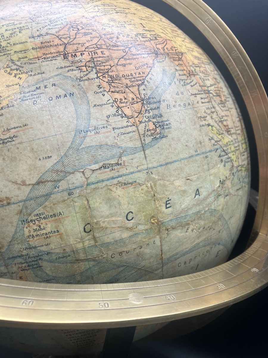 Forest Globe, Cast Iron Base, Early 20th Century-photo-4