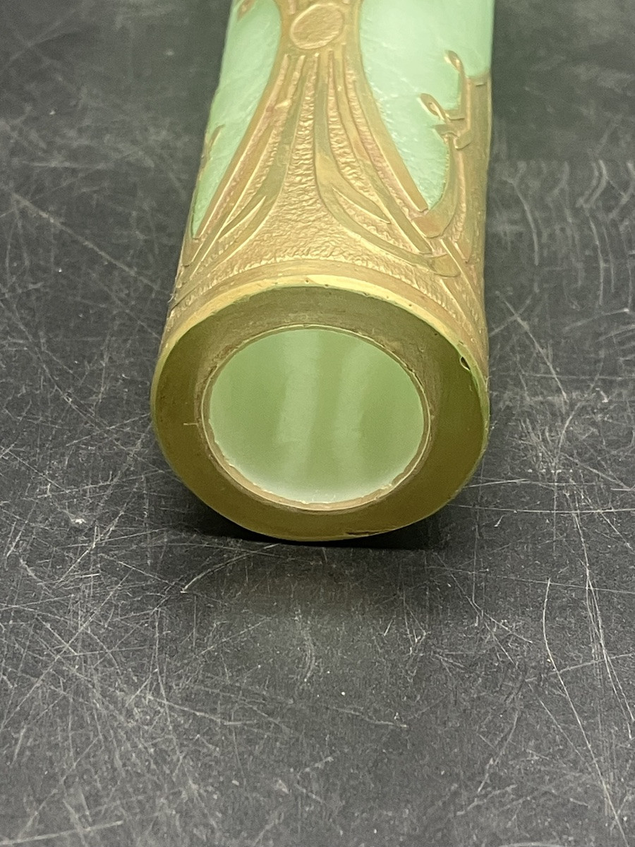 Montjoye Théodore Legras Vase art nouveau aux chardons -photo-1