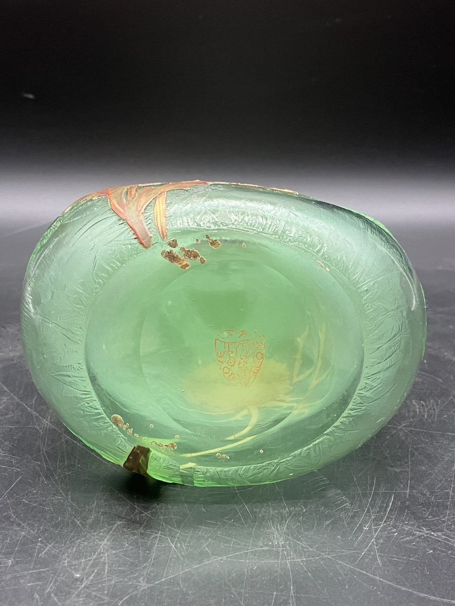 Montjoye Théodore Legras Vase art nouveau aux chardons -photo-3