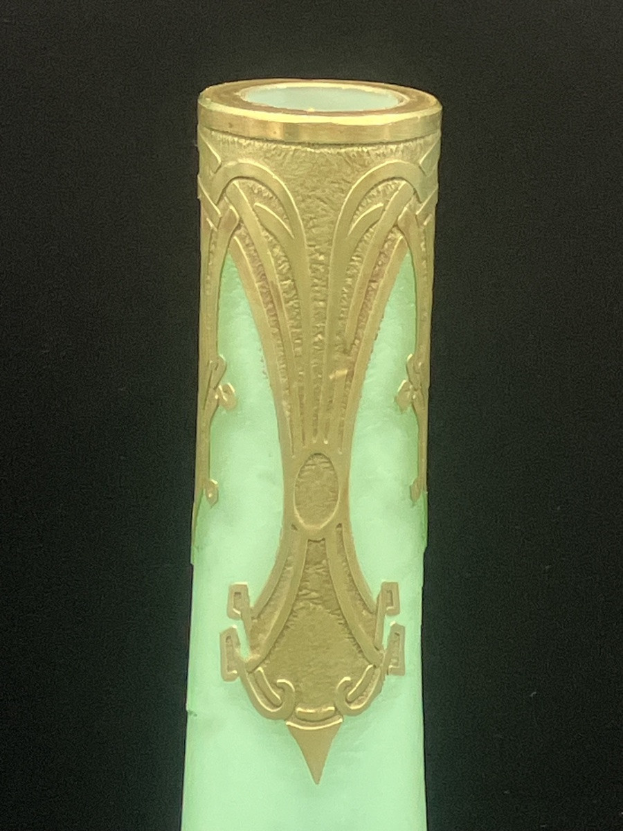 Montjoye Théodore Legras Vase art nouveau aux chardons -photo-5