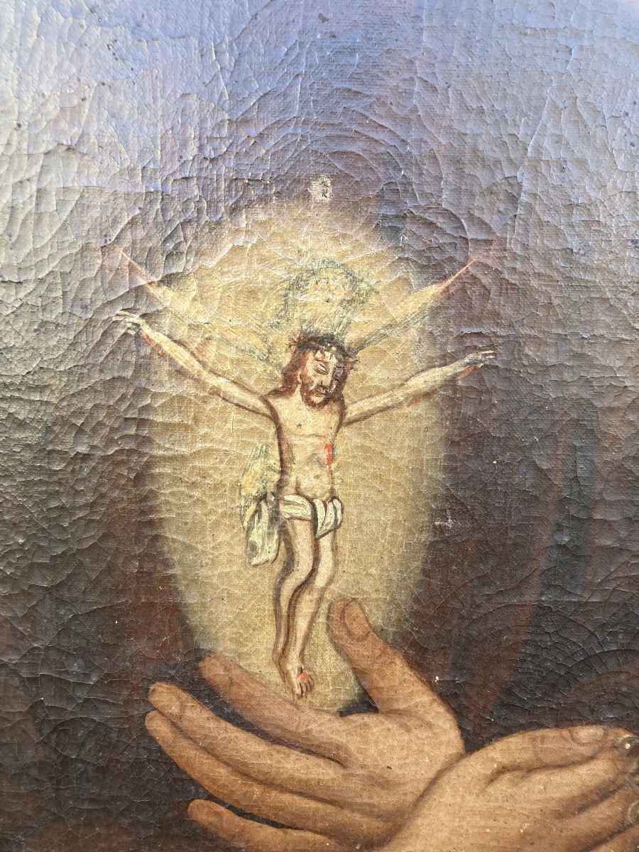 Saint Bernard de Corléone Ordre des Capucins Tableau 18ème-photo-2