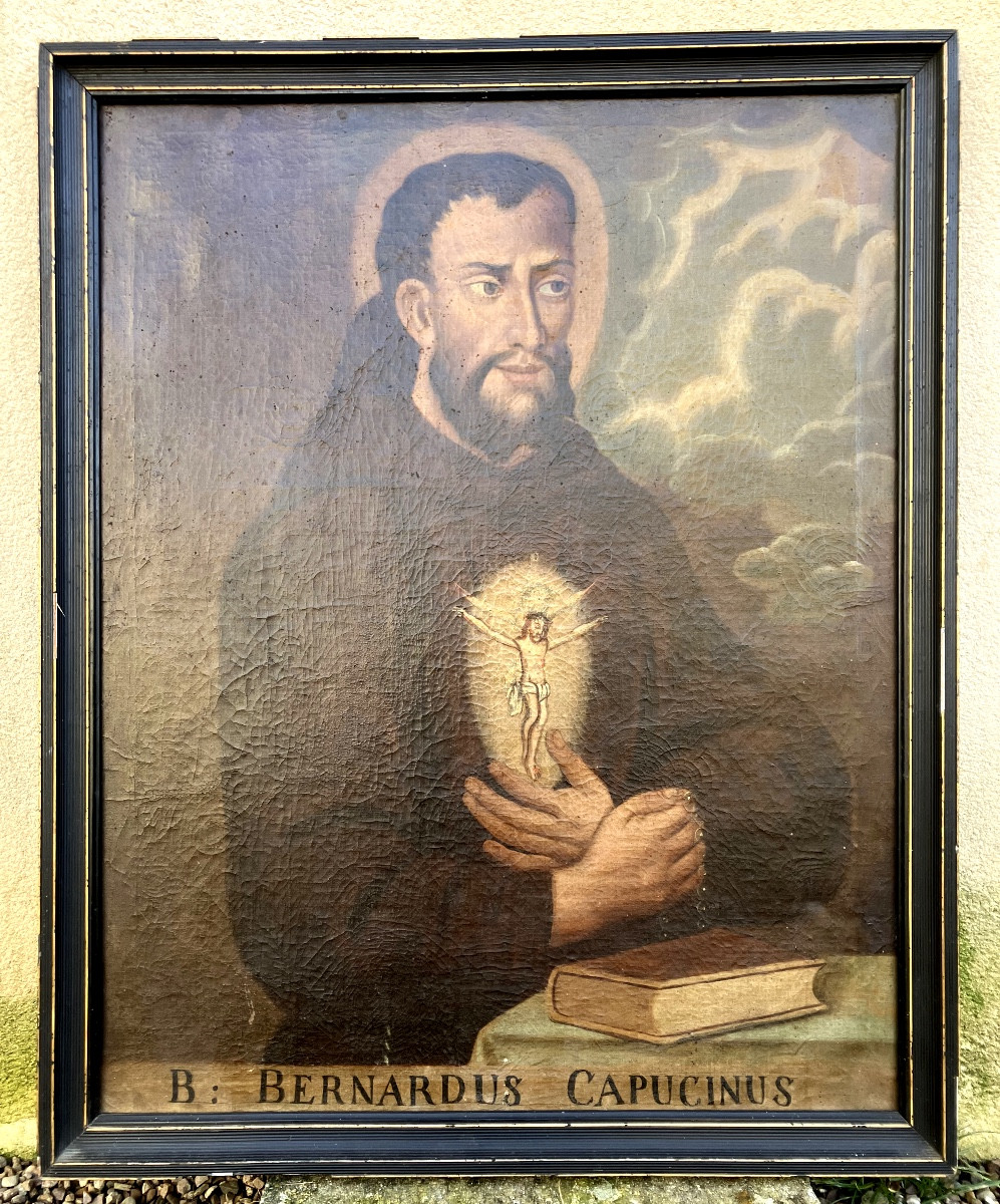 Saint Bernard de Corléone Ordre des Capucins Tableau 18ème