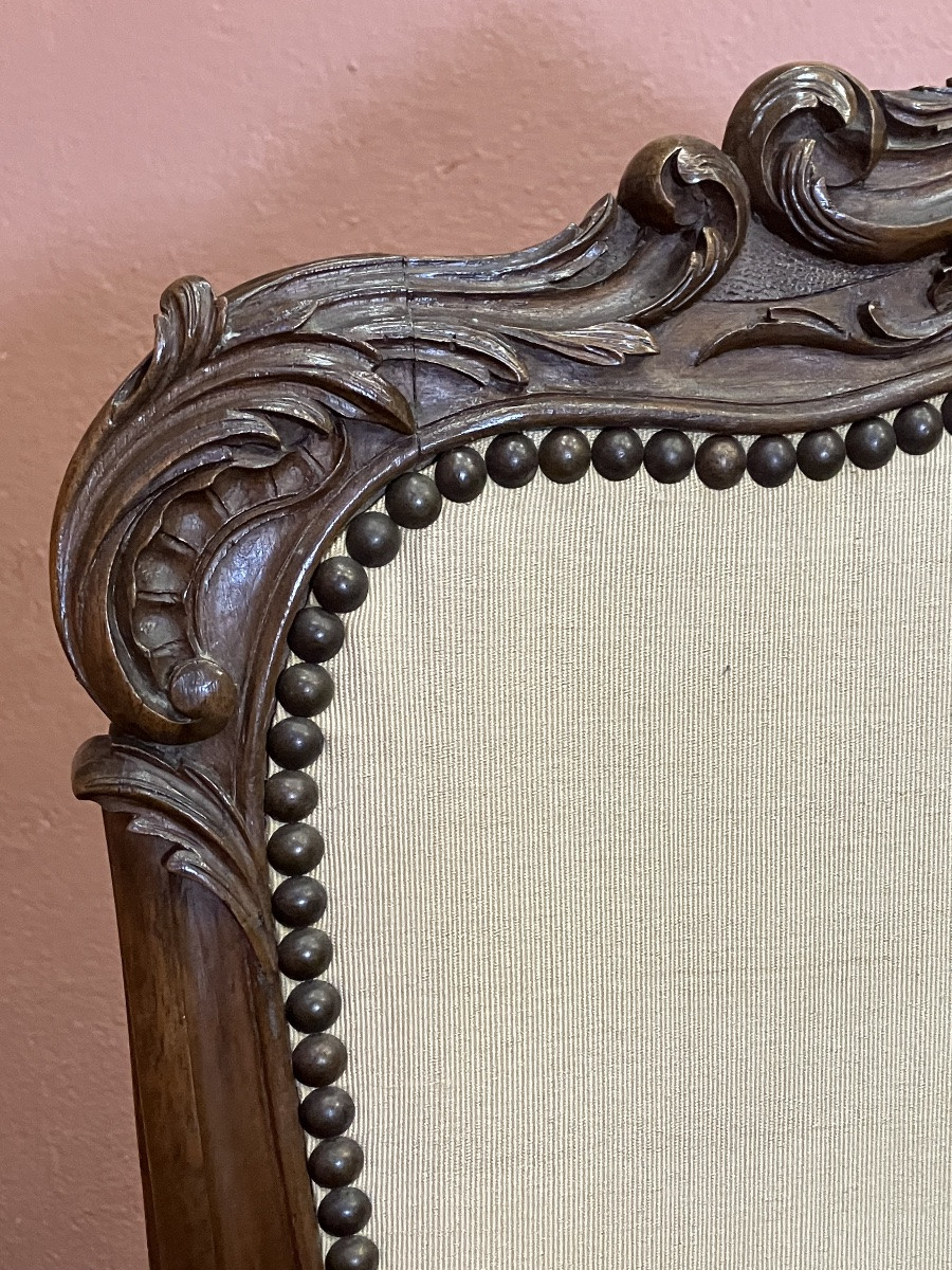 Spark Guard, Fire Screen, Tapestry, And Rosewood -photo-3