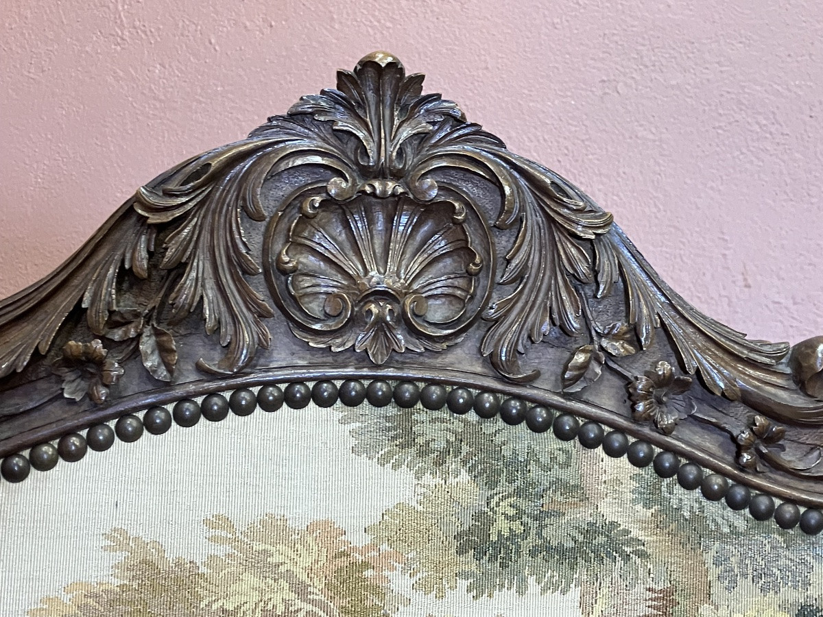 Spark Guard, Fire Screen, Tapestry, And Rosewood -photo-1