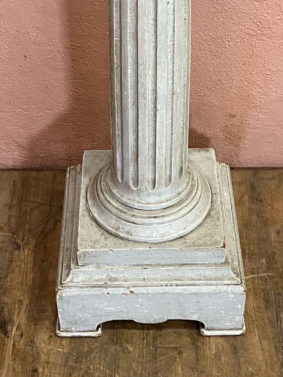 Colonne sellette en bois laqué 19ème siècle Napoléon III -photo-2