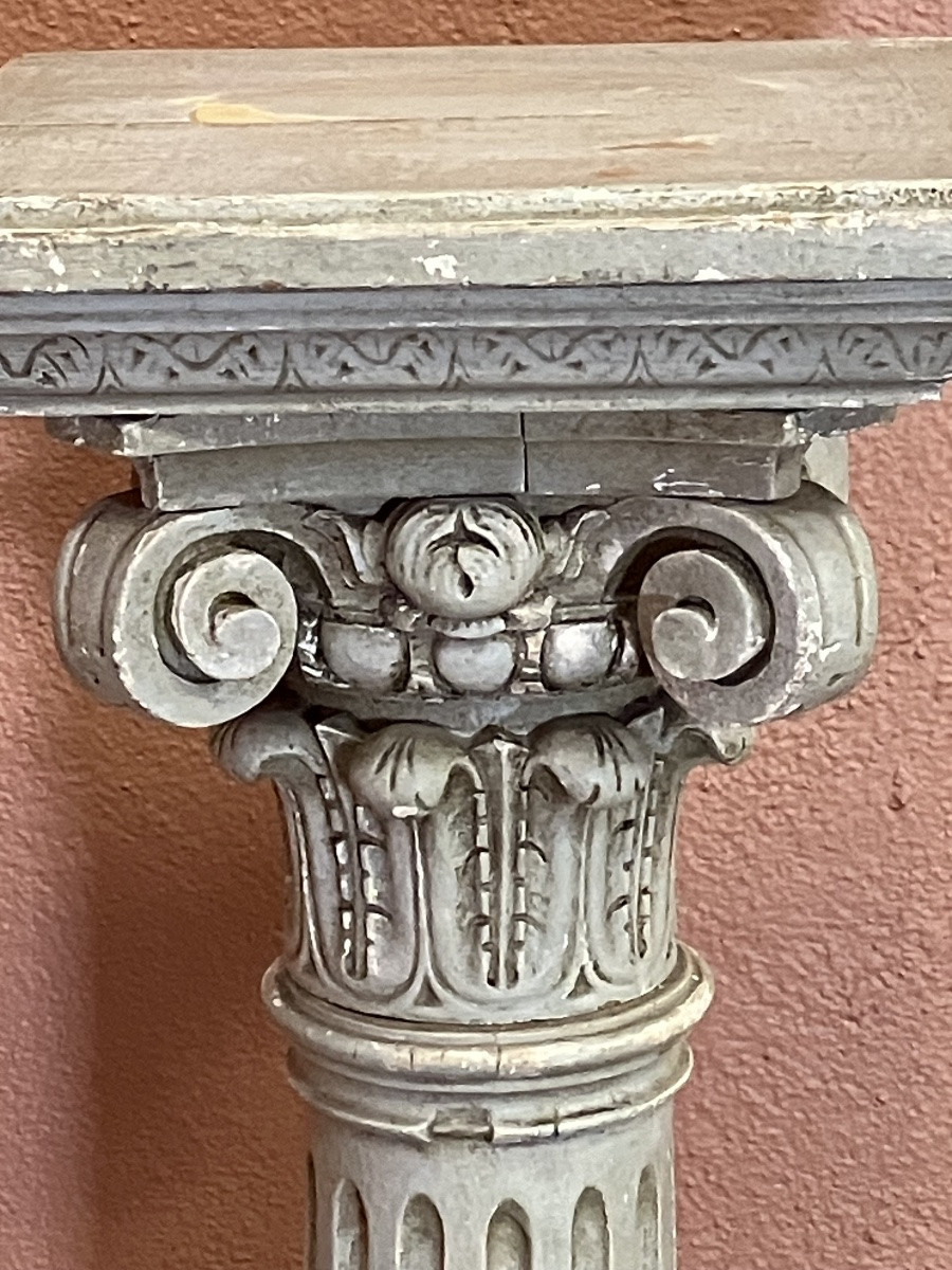 Colonne sellette en bois laqué 19ème siècle Napoléon III -photo-3