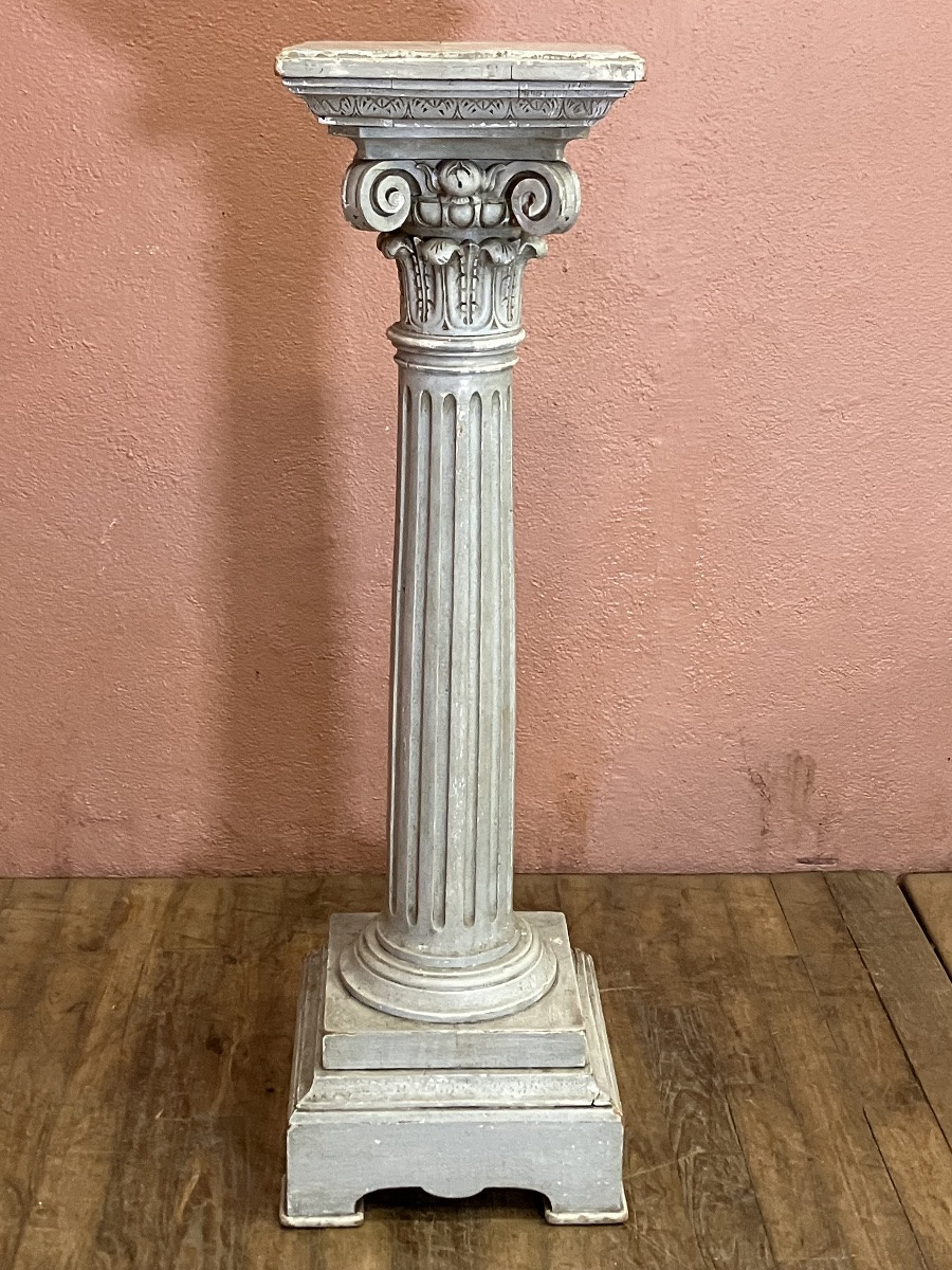 Colonne sellette en bois laqué 19ème siècle Napoléon III -photo-2