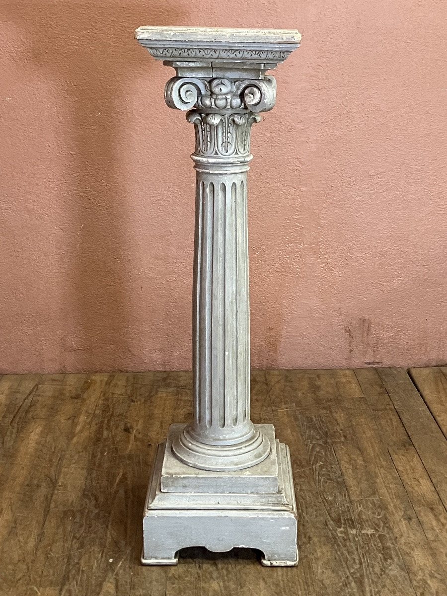 Colonne sellette en bois laqué 19ème siècle Napoléon III -photo-3