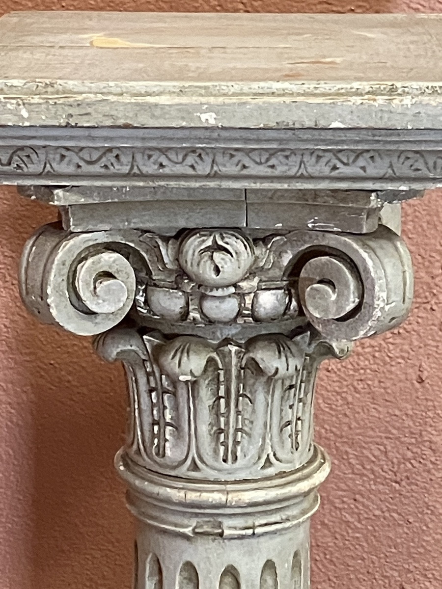 Colonne sellette en bois laqué 19ème siècle Napoléon III -photo-8