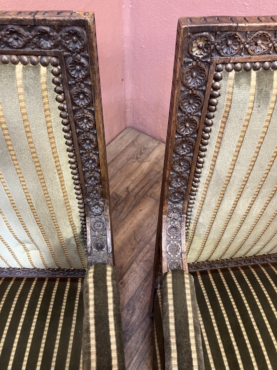 Paire de fauteuils empire retour d'Egypte décor sphinges-photo-1