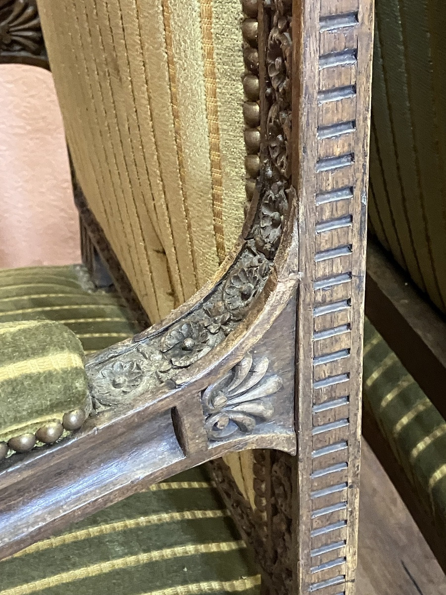 Paire de fauteuils empire retour d'Egypte décor sphinges-photo-4