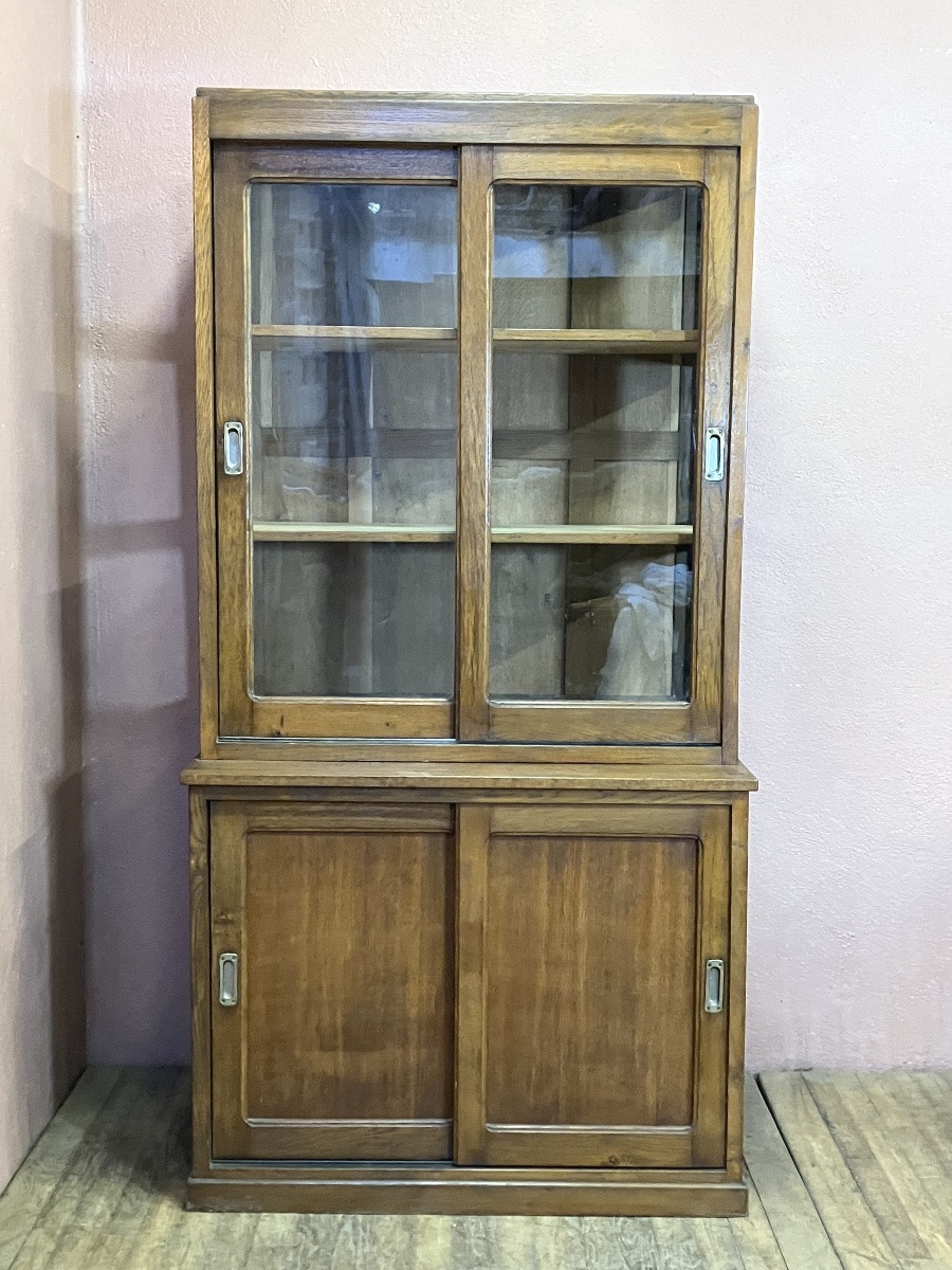 Buffet Portes Coulissantes Meuble De Métier Vitrine -photo-4