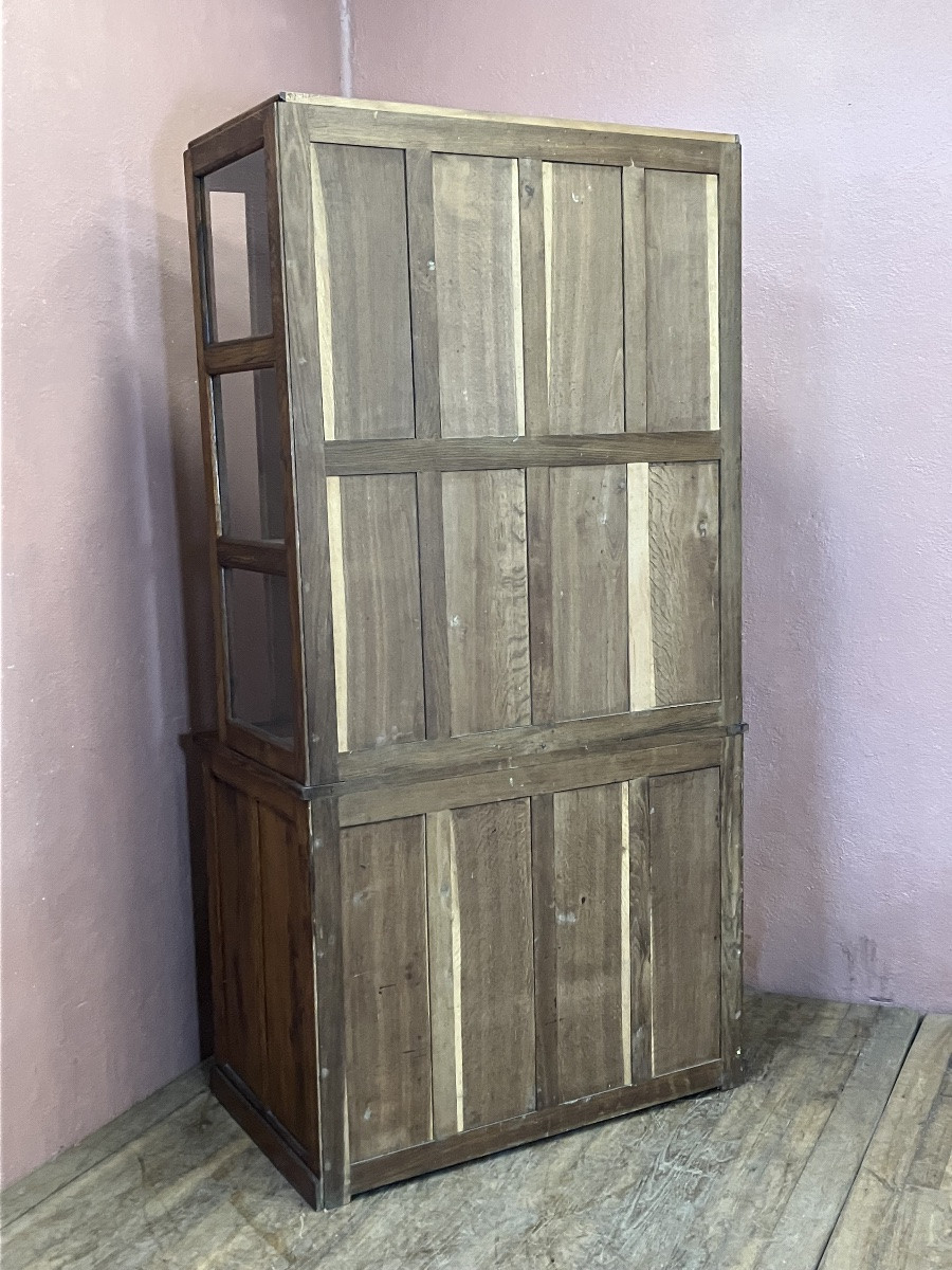 Buffet Portes Coulissantes Meuble De Métier Vitrine -photo-2