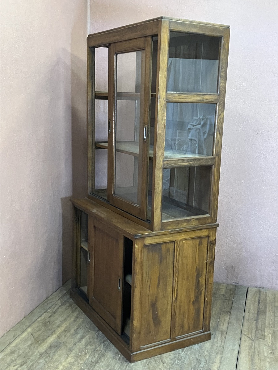Buffet Portes Coulissantes Meuble De Métier Vitrine -photo-4