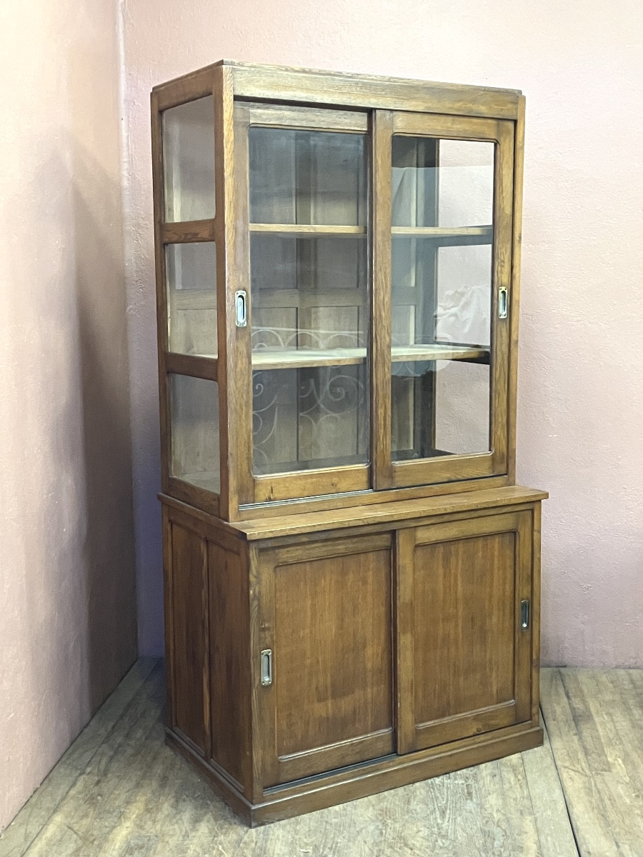 Buffet Portes Coulissantes Meuble De Métier Vitrine 