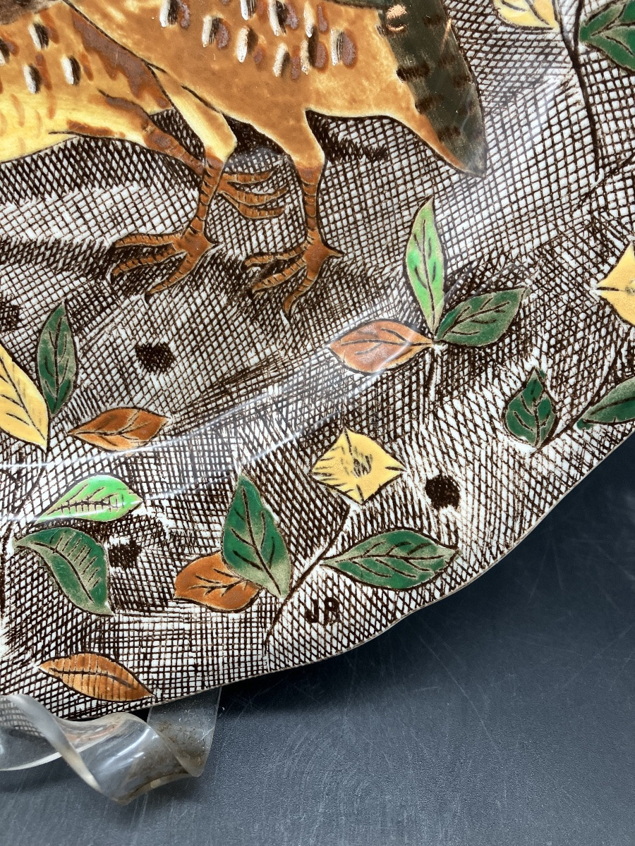 Set Of 6 Gien Rambouillet Plates By Jean Bertholle, Chasse Earthenware-photo-7