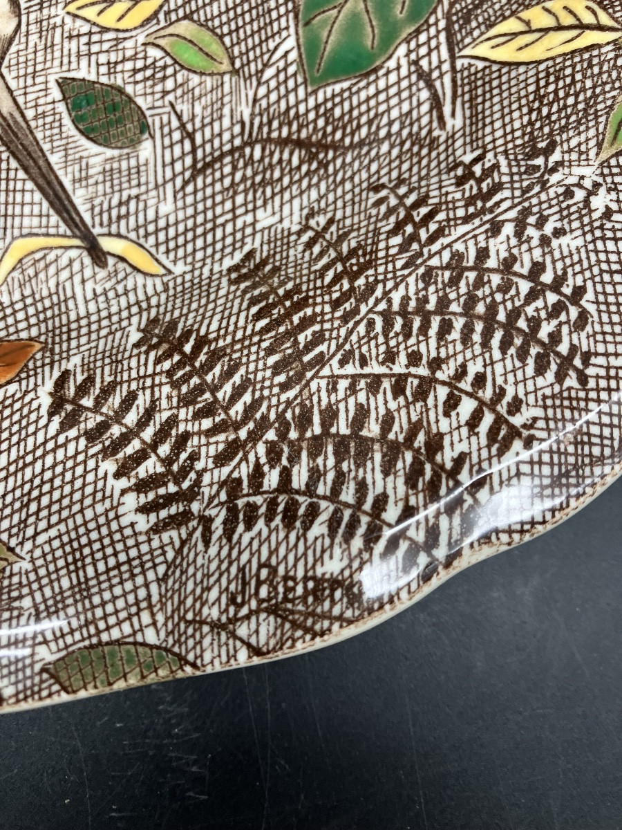 Set Of 6 Gien Rambouillet Plates By Jean Bertholle, Chasse Earthenware-photo-8