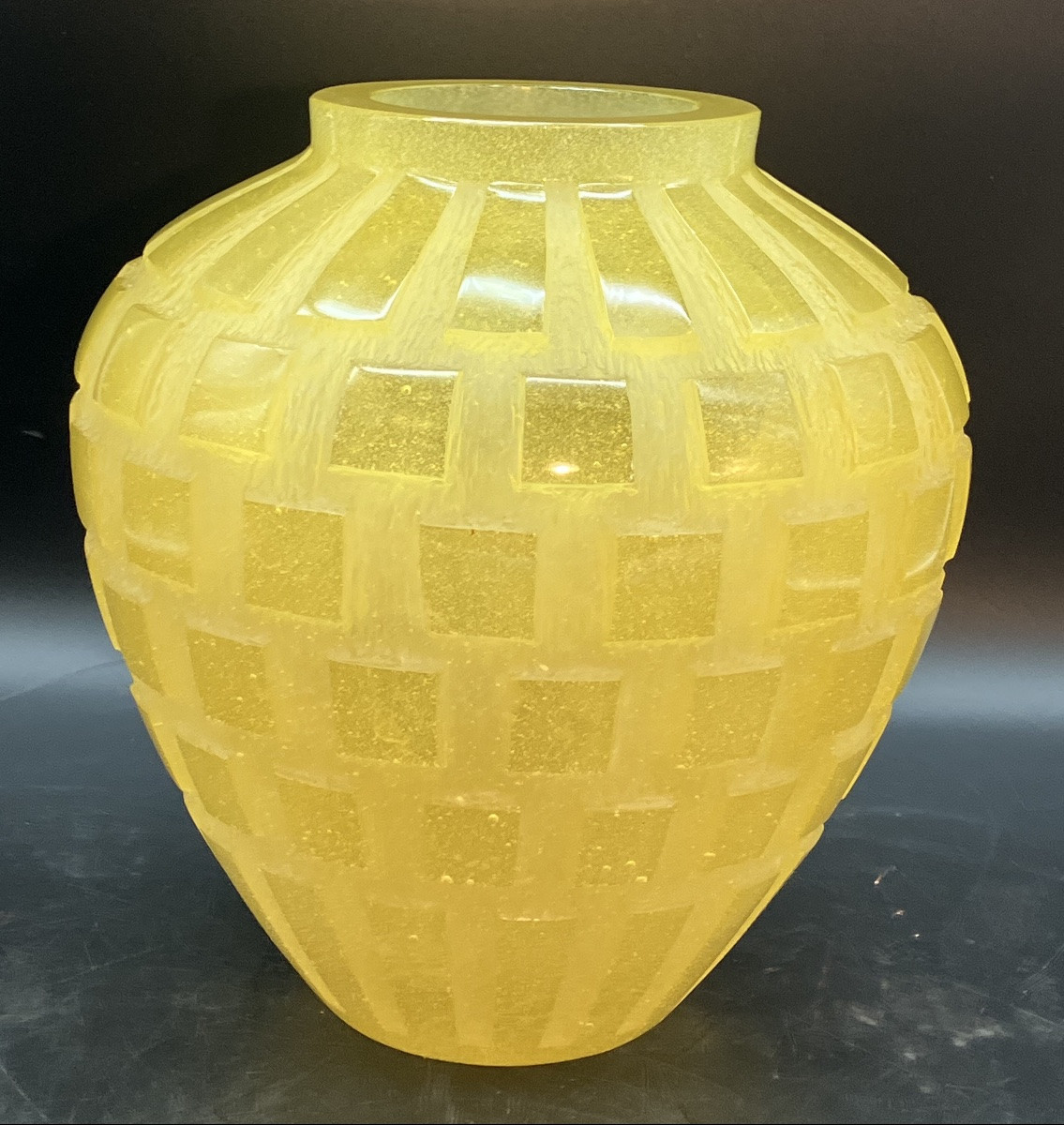 Daum Art Deco Style Crystal Vase  -photo-1