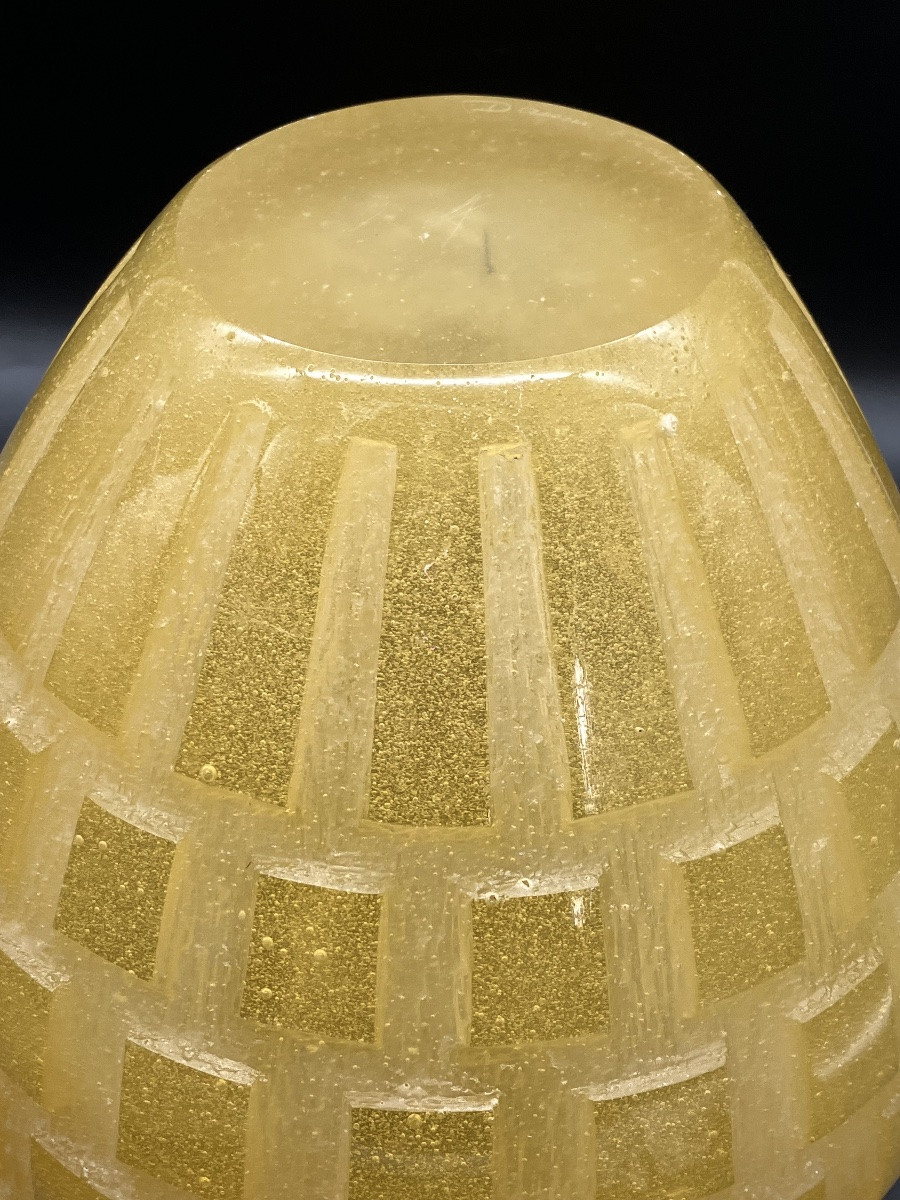 Daum Art Deco Style Crystal Vase  -photo-5