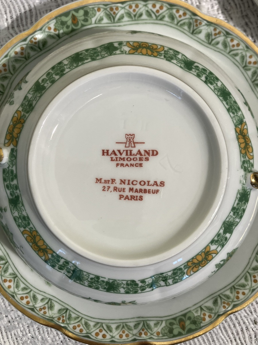 Théodore Haviland Limoges Green Tree Of Life Set 43 Pieces-photo-3