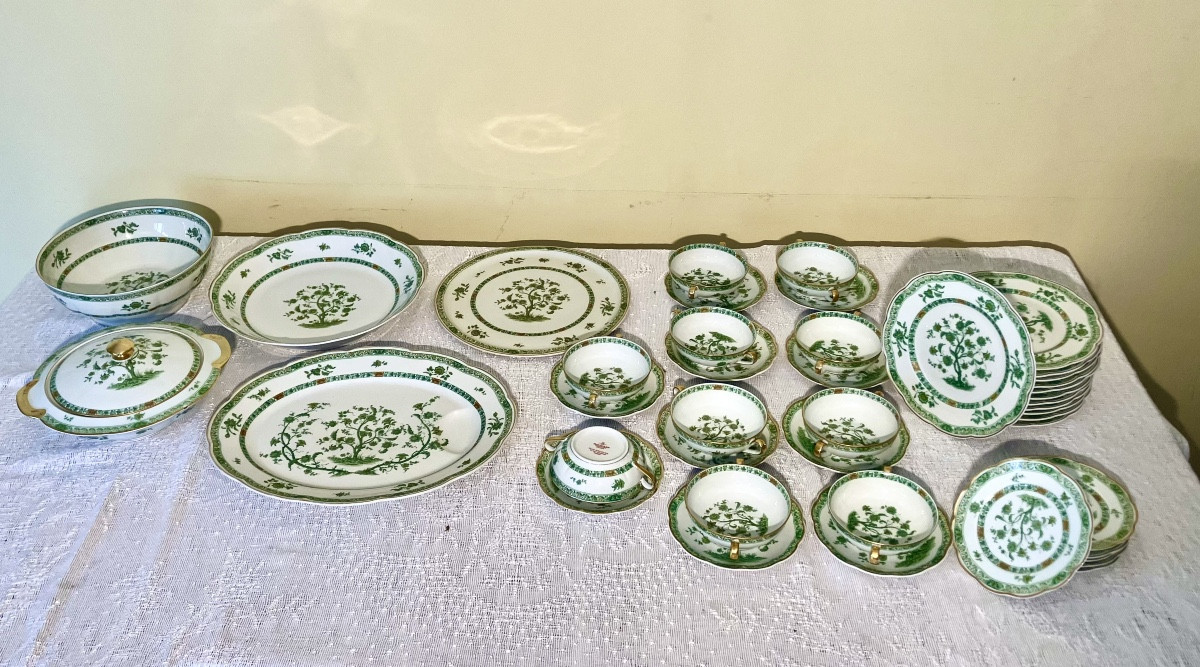Théodore Haviland Limoges Green Tree Of Life Set 43 Pieces