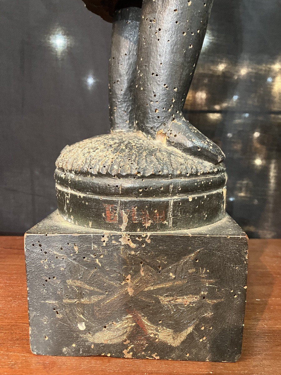 Napoleon In Wood Polychrome Statuette Souvenir Napoléonien Legend Napoléon Bonaparte-photo-3