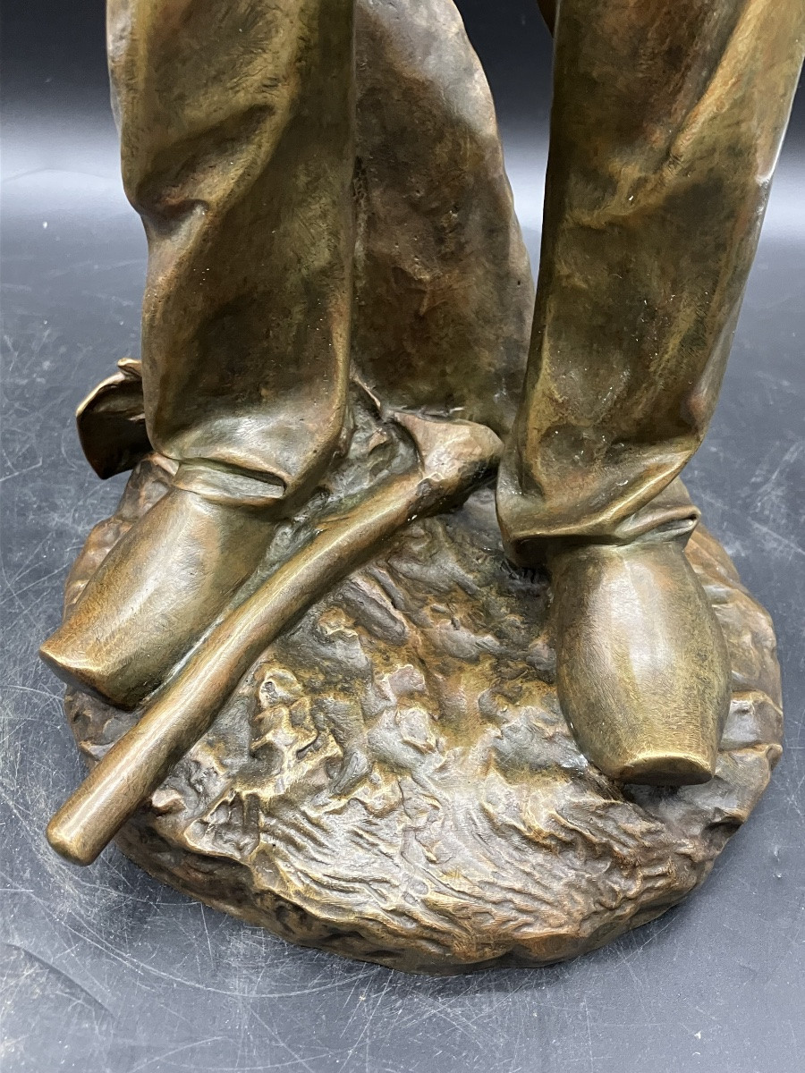 Aimé Jules Dalou Le Grand Paysan Bronze Susse Frères Numbered Founder-photo-2