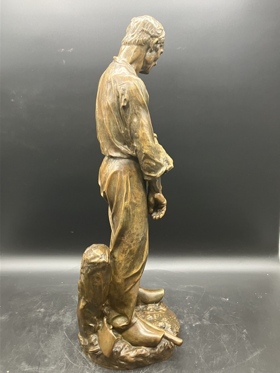 Aimé Jules Dalou Le Grand Paysan Bronze Susse Frères Numbered Founder-photo-4