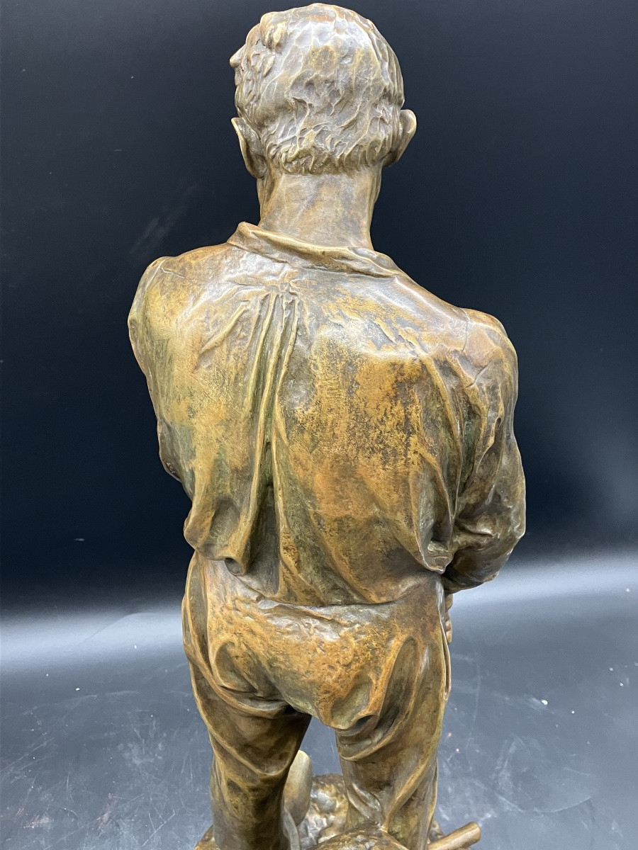 Aimé Jules Dalou Le Grand Paysan Bronze Susse Frères Numbered Founder-photo-5