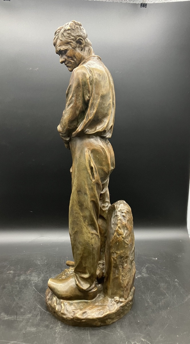 Aimé Jules Dalou Le Grand Paysan Bronze Susse Frères Numbered Founder-photo-7