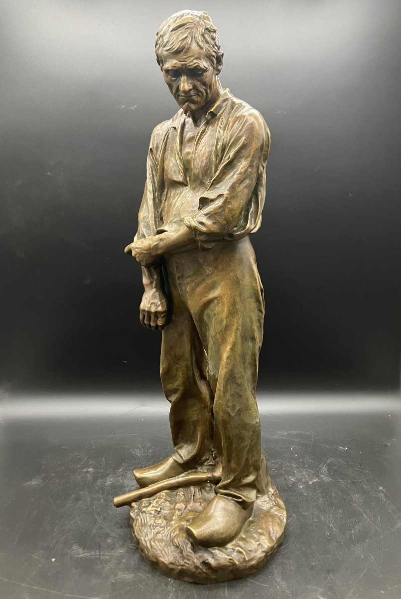Aimé Jules Dalou Le Grand Paysan Bronze Susse Frères Numbered Founder-photo-8