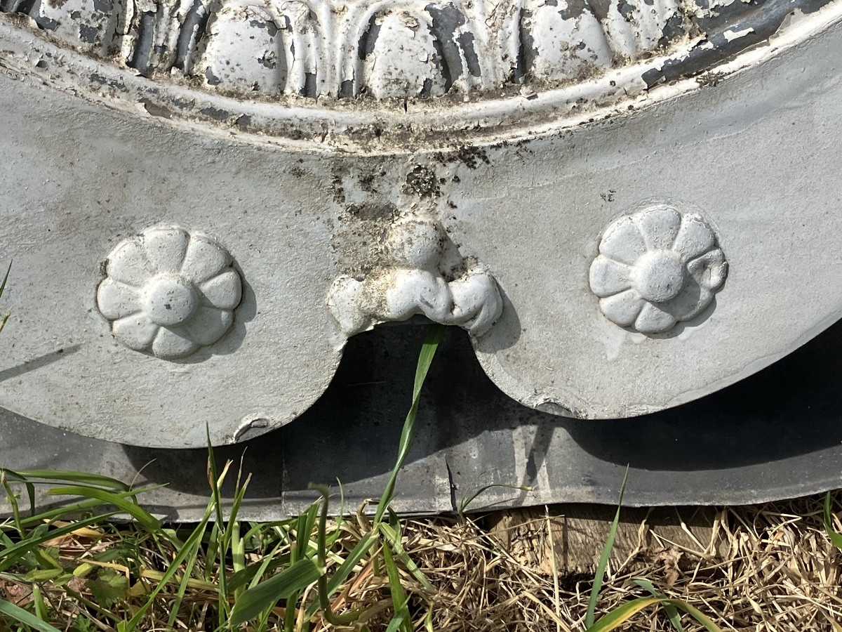 Zinc Bull's Eye 19th Century Garden Decoration Architectural Element-photo-4