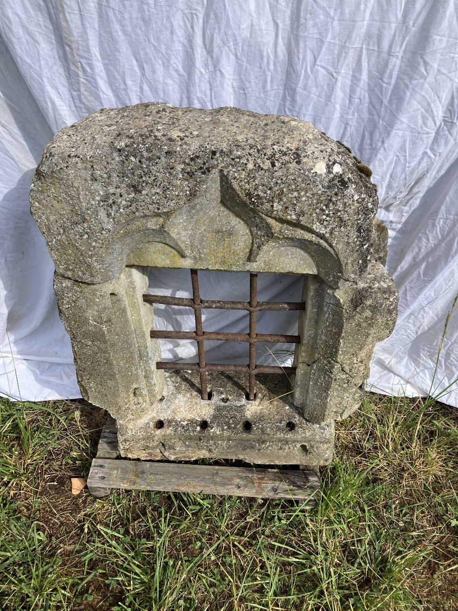 Gothic Limestone Window Wrought-iron Grille-photo-8