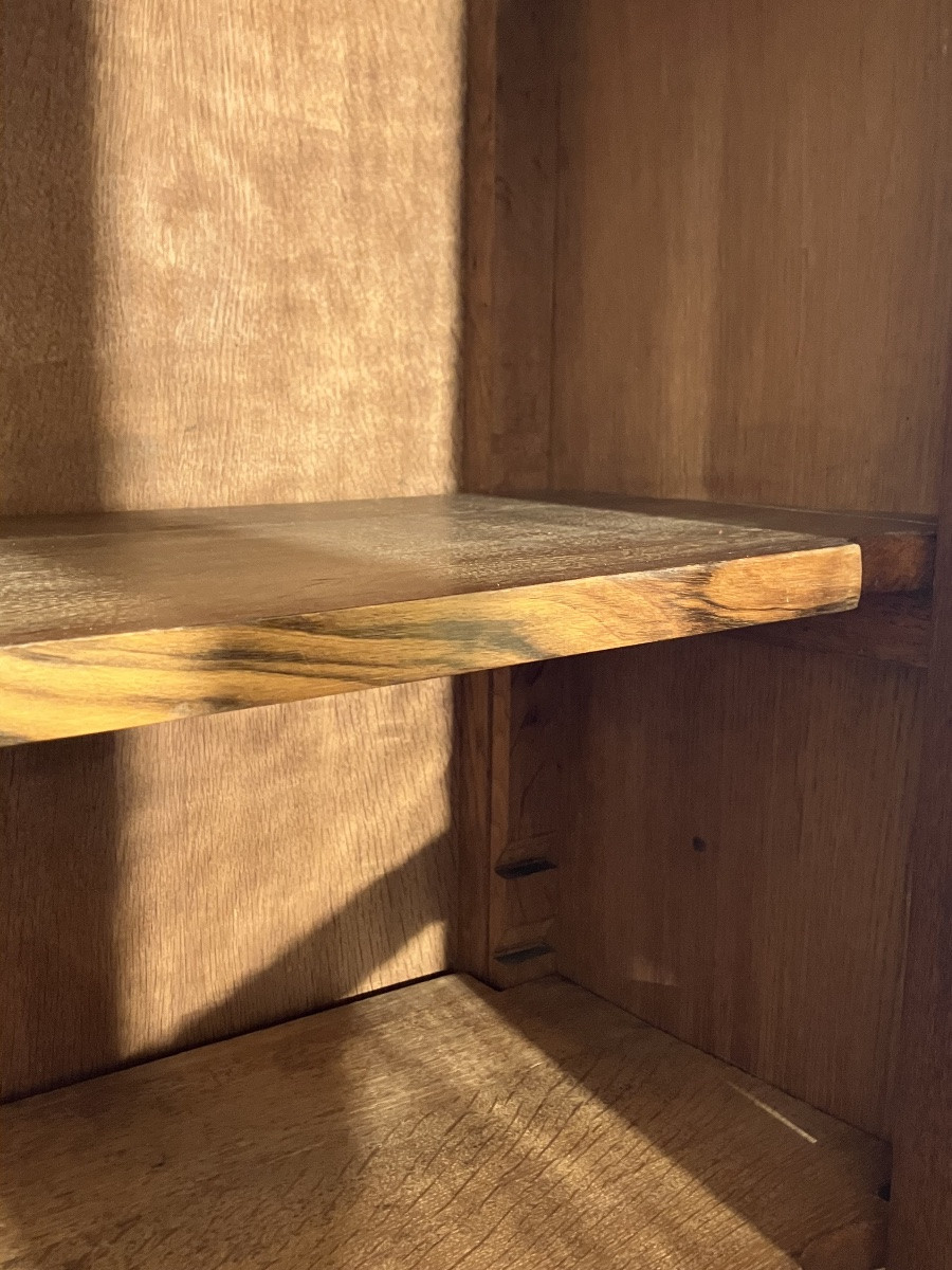 19th Century Walnut Bookcase With Blown Glass, Easy To Dismantle-photo-4