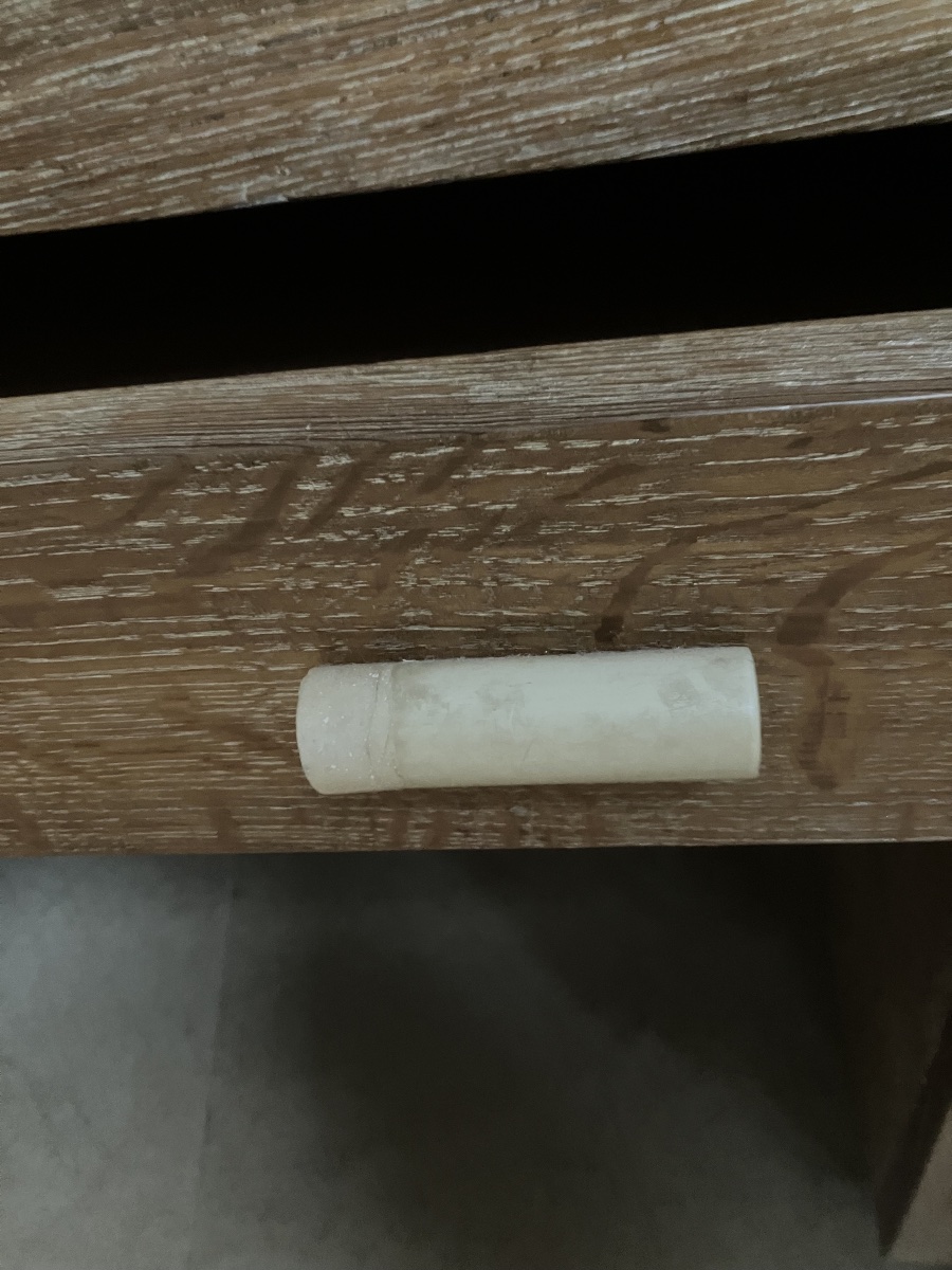 Michel Dufet Modernist Desk And Armchair In Ceruse Oak-photo-5