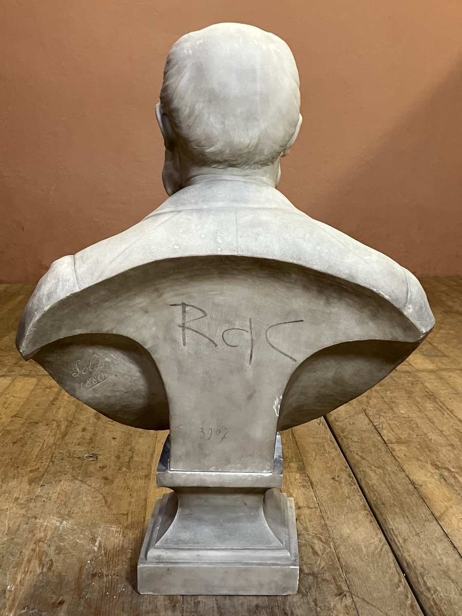 Emile Soldi Buste marbre d' Alphonse Couvreux Sculpture XIXème Soldi-Colbert-photo-1